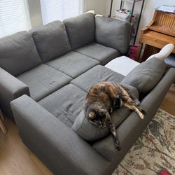 $145 Two Piece L-Shaped Comfy Sectional/Couch