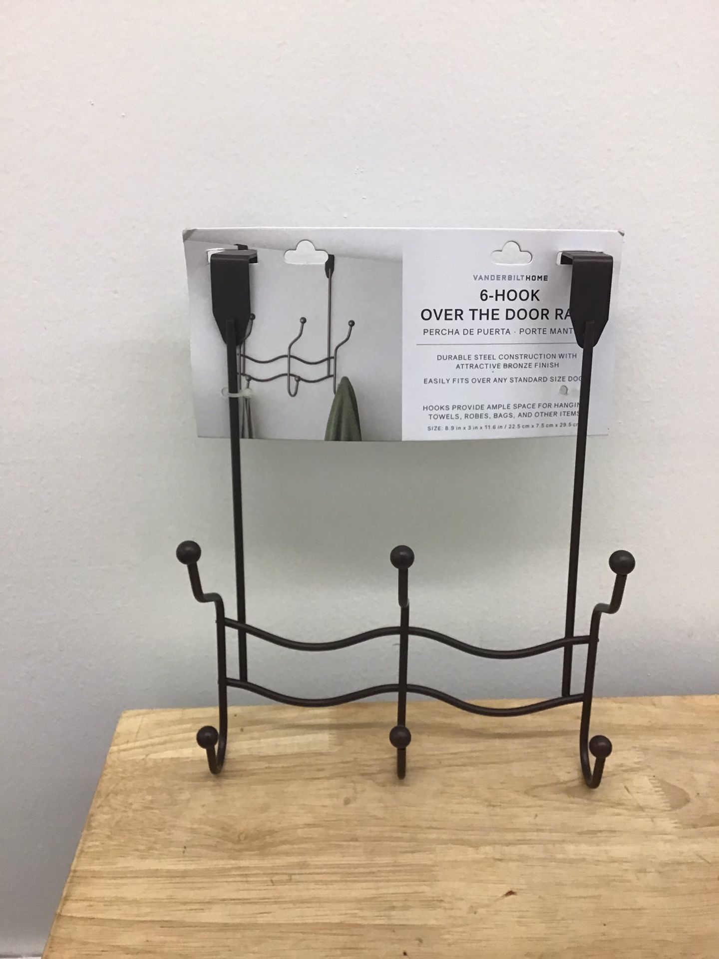 Bronze Over Door Metal Rack Organizer Brand New 