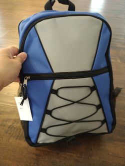 Brand new blue string backpack