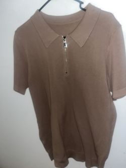 ESNTLS 100% Cotton Zipper Polo