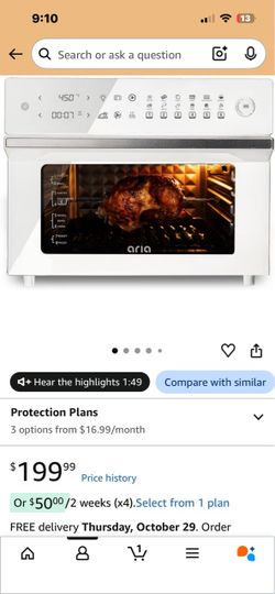 Aria Air Fryer Toaster Oven