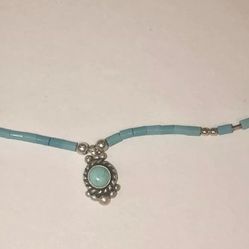 925 sterling Silver Necklace With Turquoise