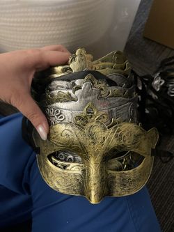 Gold and Silver Masquerade Masks