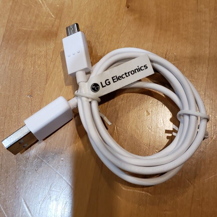 LG Micro USB fast charging cable 38" long. New excellent condition.