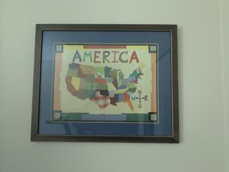 USA Framed Artwork 