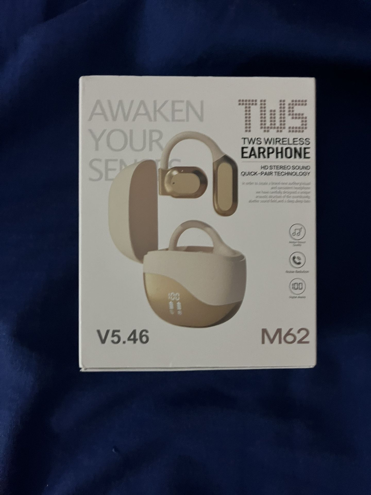 Translation Wireless Headphones In White And Gold 