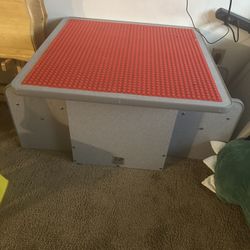 Metal LEGO Table With Two Stools