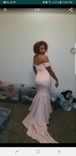 Blush pink prom dress