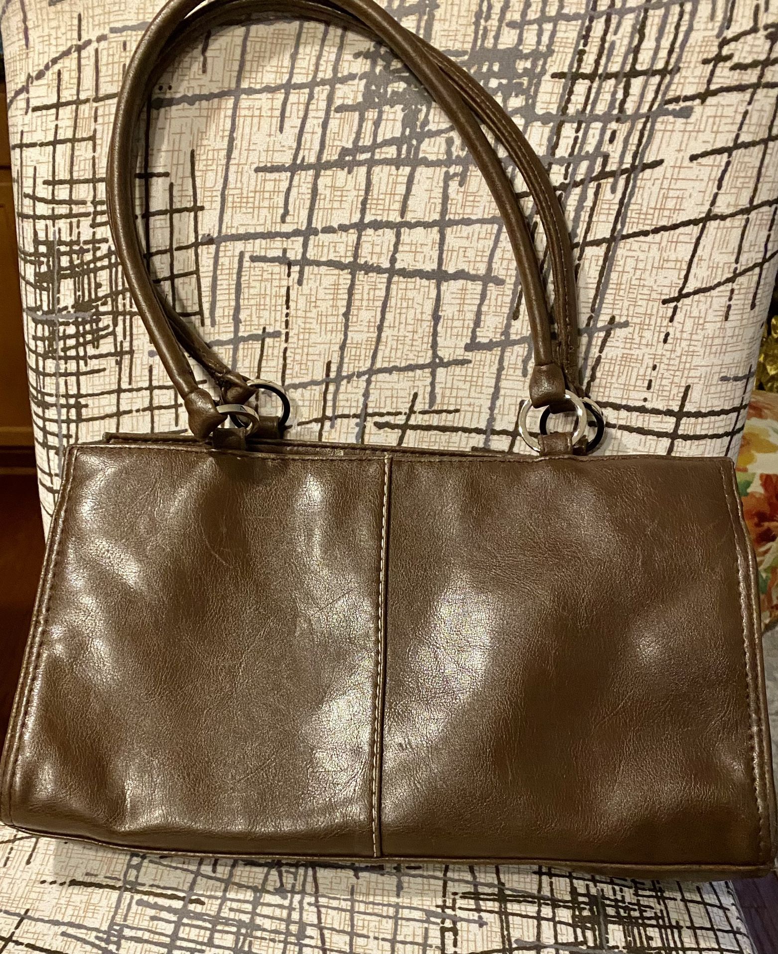   Sag Harbor Tote / Purse, Milk Choco-ate Brown Vegan Leather 