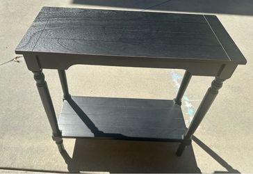 Black Console/Entryway Table with Lower Shelf