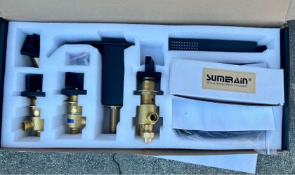 SUMERAIN Wall Mounted Roman Tub Faucet w/ Hand