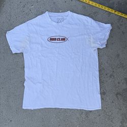 999 Club white and red cotton streetwear tee size large