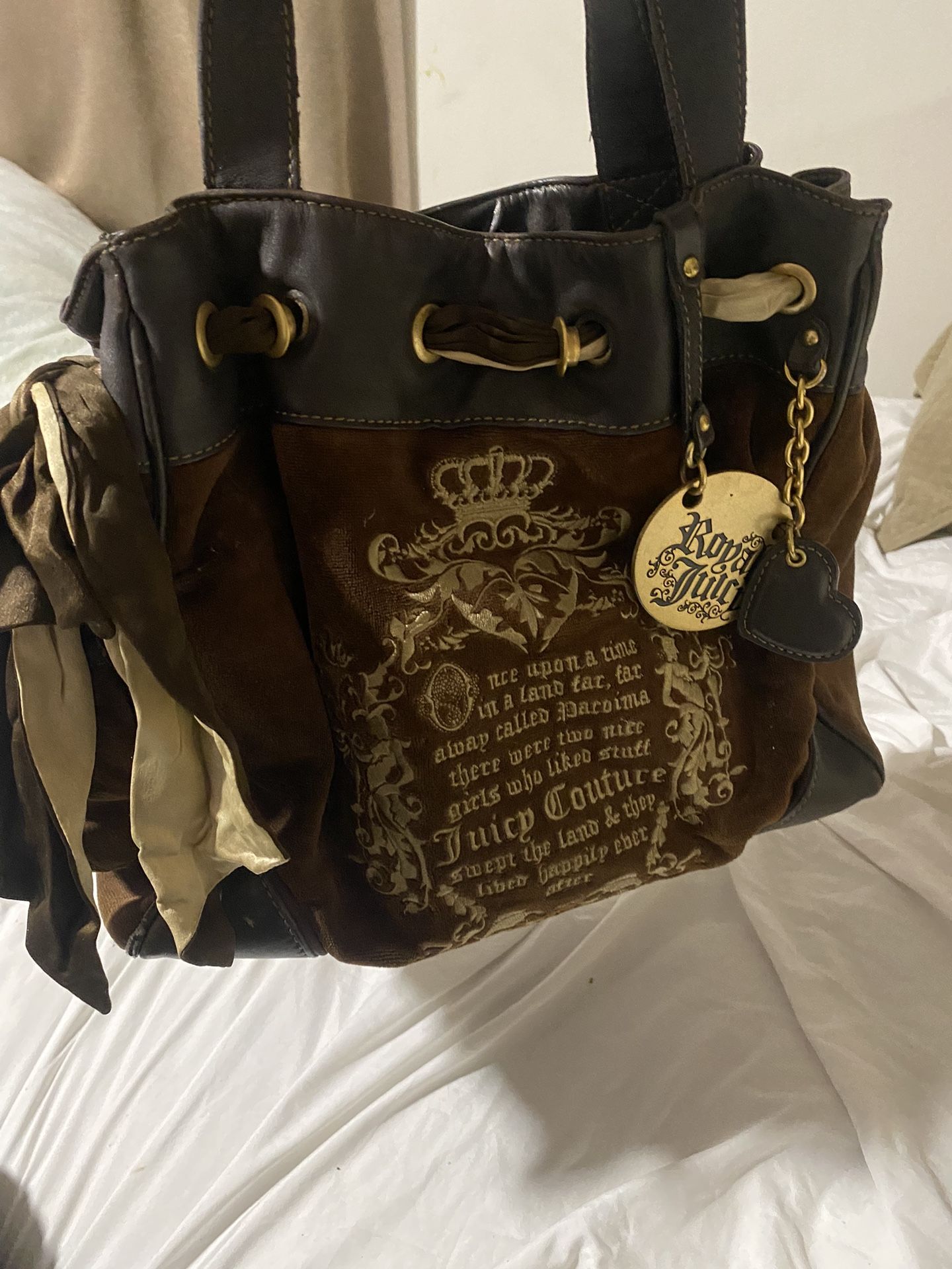 Vintage brown juicy couture purse tote bag 