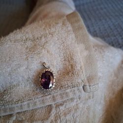 Amethyst Necklace Charm