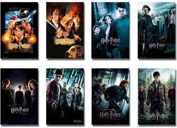 Harry Potter 8 Movie Poster Set