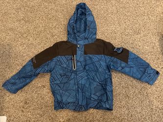 Brand New Blue Jsslaik Boys Winter Jacket Level 4 Windproof Waterproof Graphene Thermal Lightweight Coat with Reflective Design for Snowboarding Daily