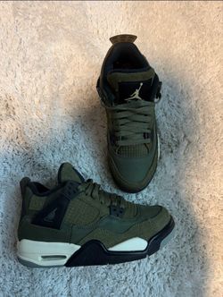 Olive green Jordan 4’s
