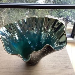 Large Hand Blown Vase By Pacific NW Artist