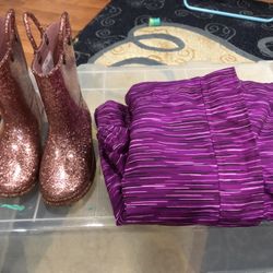 Raining Coats And Boots Size For 6 Yo Girl. 