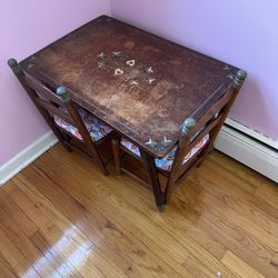 Antique Baby Table And Chairs