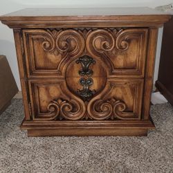 Wood Cabinet End Table
