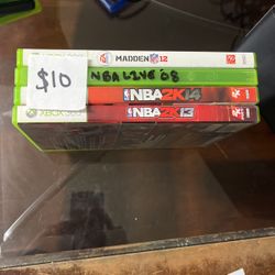 4 Xbox 360 Sports Game Bundle 
