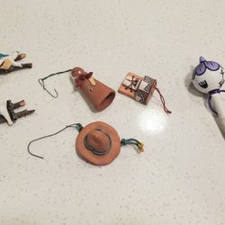 6 Vintage Native American Christmas Tree Ornaments 