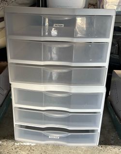 Clear stacking drawers