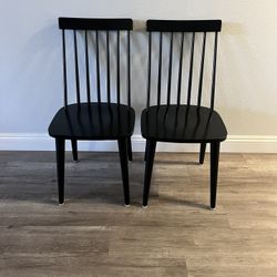 Mid Century Black Wood Chairs (UTC Area)