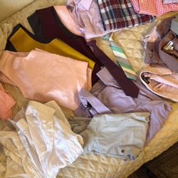 Shirts.  Vests.  Long Steve.   Short Sleeve 