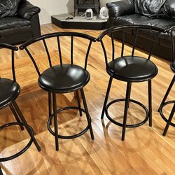 Black 80s Bar Stools 