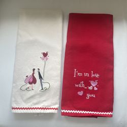 Valentines Day Gift/ Valentines Gust Hand Towels Set