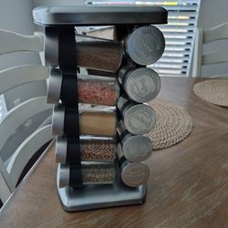 Olde Thompson Rotating Stainless Steel Spice Rack 