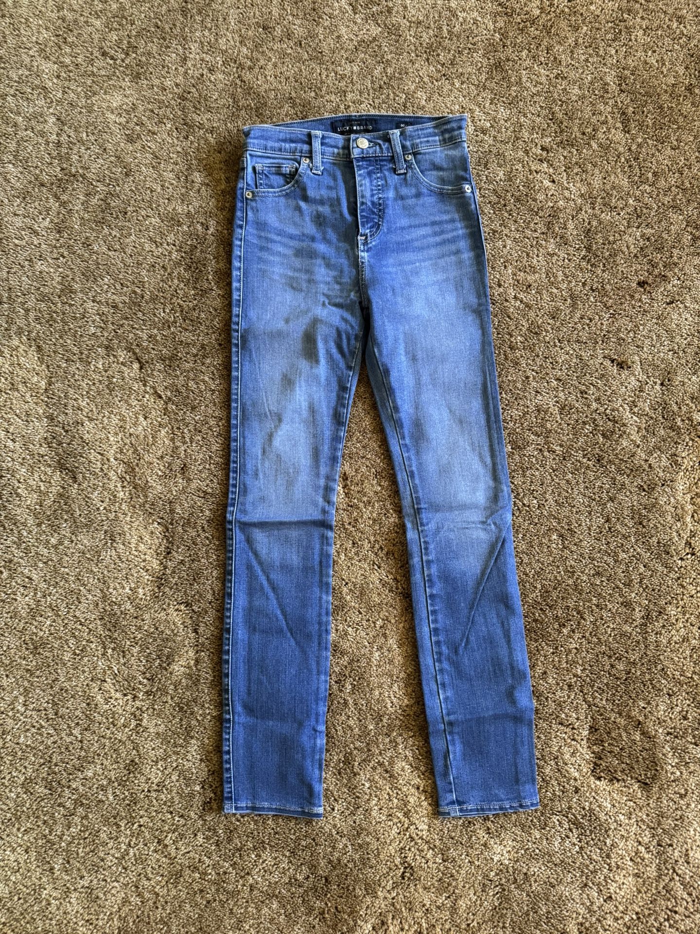 Lucky Brand “Bridgette” blue high waisted skinny jeans; perfect condition