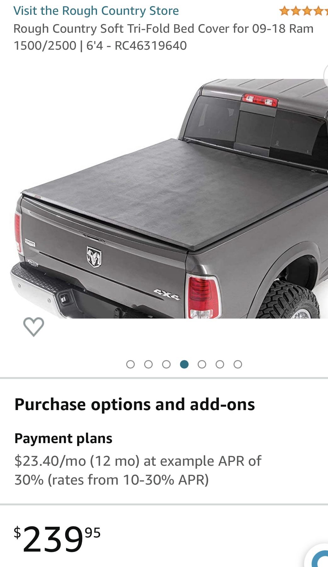 Rough Country tri-fold Bed Cover