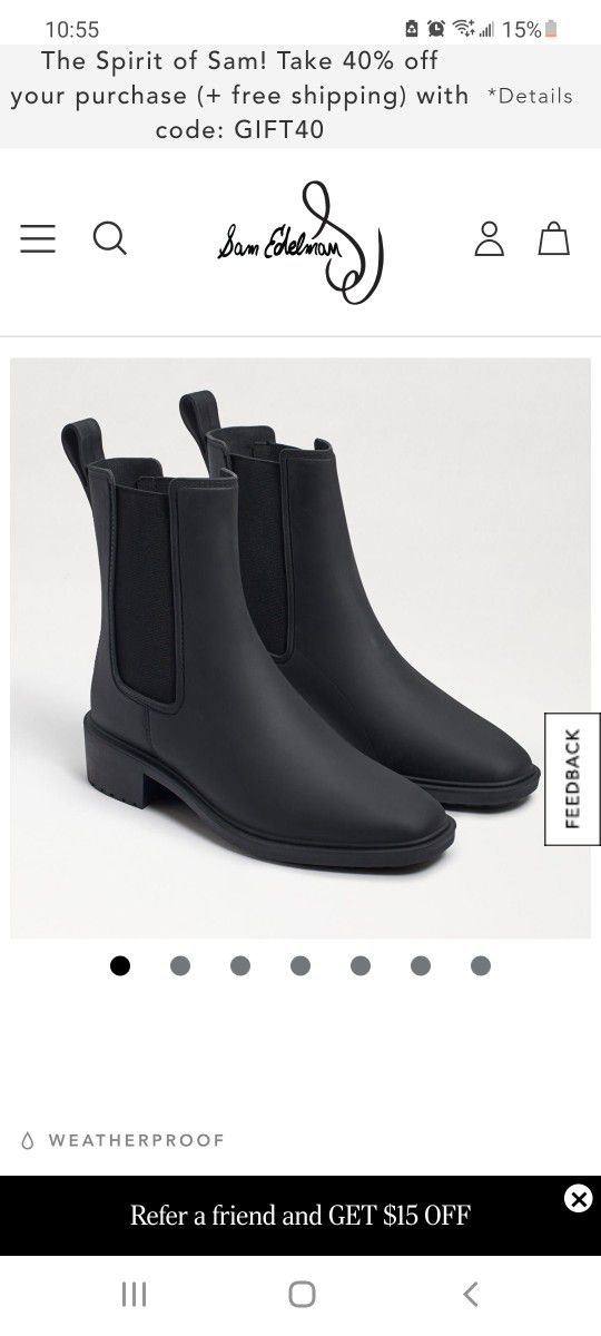 Sam Edelman Rain Boots Size 5