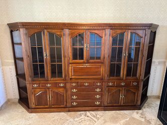 Bookcase Wall Unit Library Desk Office Furniture