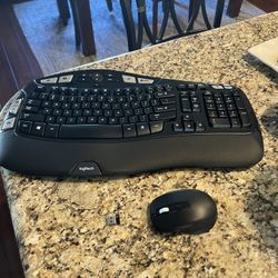Logitech K350 Wireless Ergonomic Keyboard With MX Mouse And USB Receiver