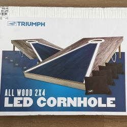 New All Wood LED Cornhole set - 2 X 4