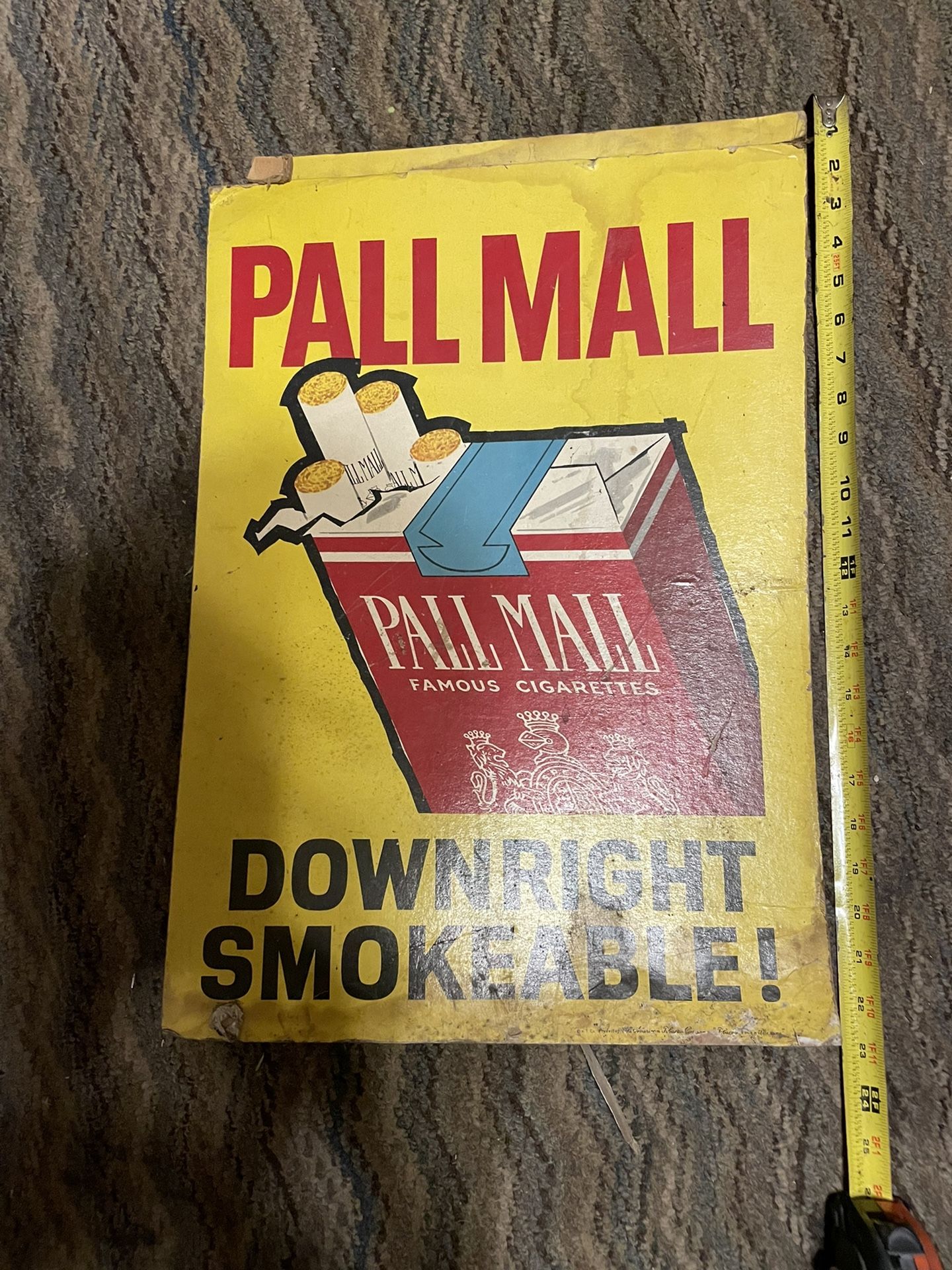 Pallmall Cardboard Sign