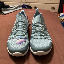 Light Blue Skechers Memory Foam