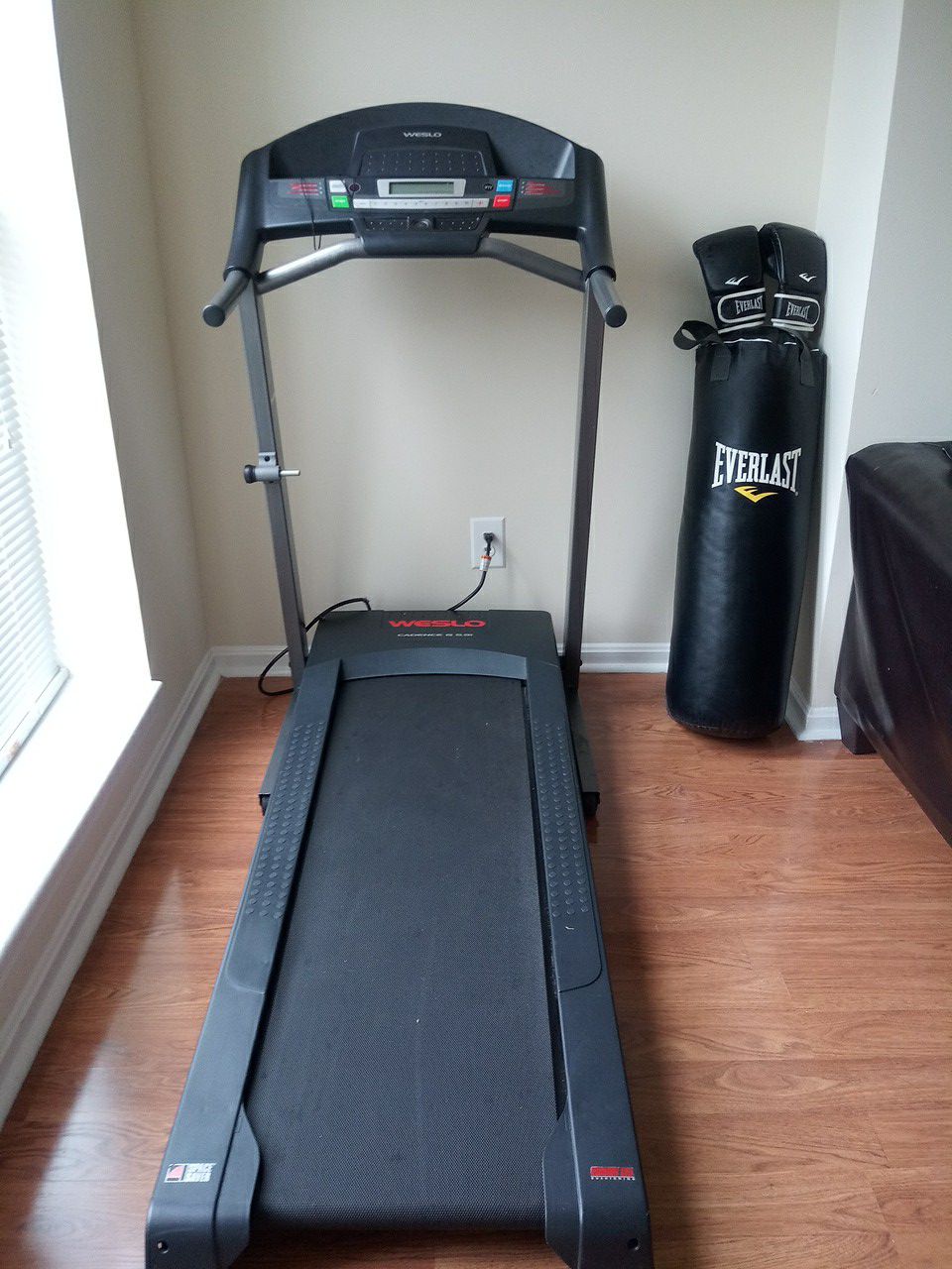 Treadmill & punching bag combo