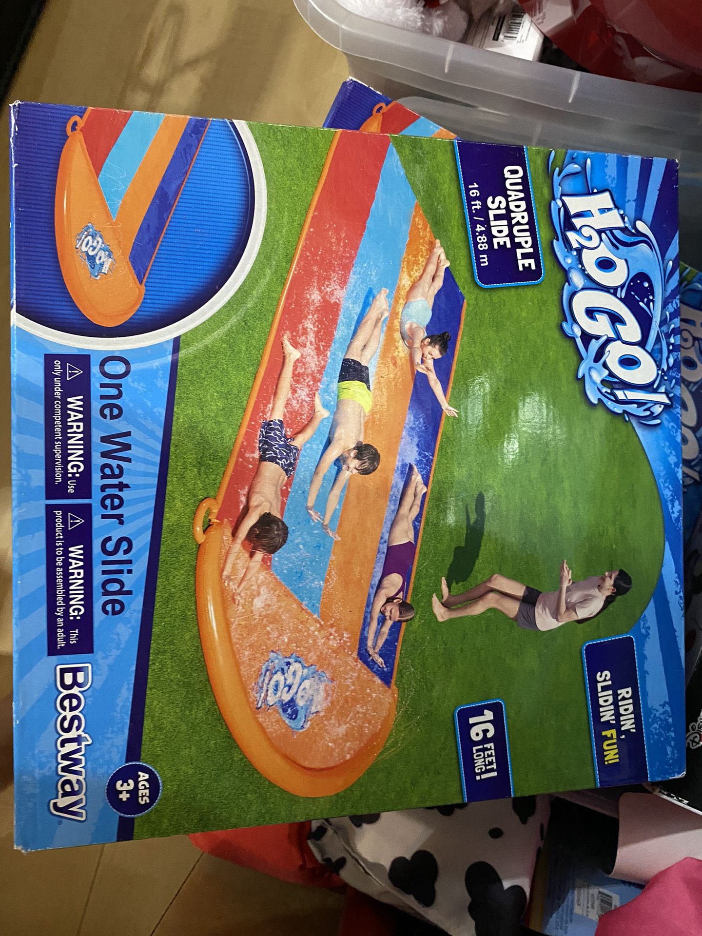 New The H2OGO! 16' Quadruple Water Slide by Bestway I