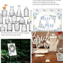 Bridal Shower/wedding Decorations 221 Items $125 For All