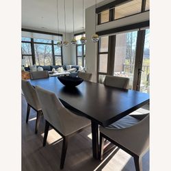 Brown Wooden Dining Table