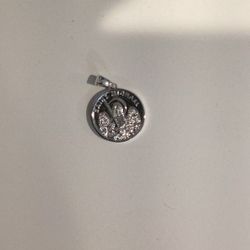 GLD 14k White Gold Plated Siant Michael Pendant (BRAND NEW)