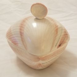 Fitz & Floyd COQUILLE Shell Shaped Sculpted Box & Lid