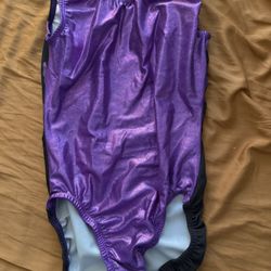Adult Medium Purple And Black Leotard