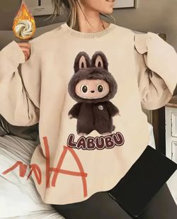 Labubu Cartoon Graphic Crew Neck Sweatshirt