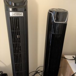 Two Oscillating Tower Fans - Great Condition!